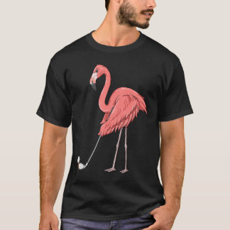 Flamingo Golf Flamingo Jogando Golfe T-Shirt