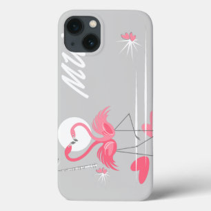 Flamingo Love Side Monograma IPad Mini horizontal
