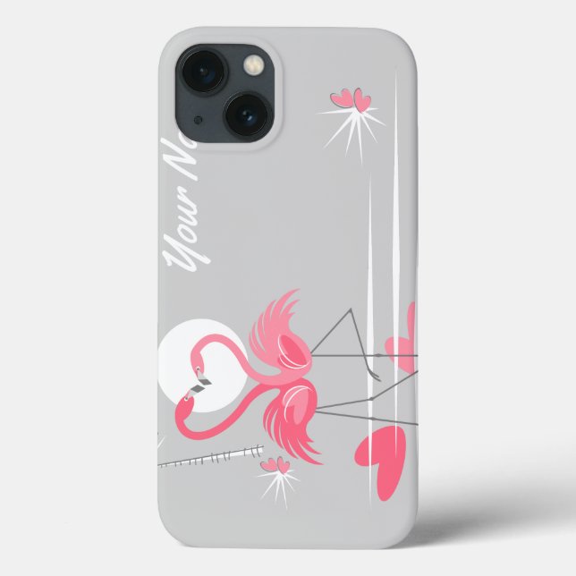 Flamingo Love Side Name IPad Mini horizontal (Verso)