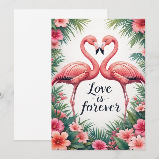 Flamingo Love Tropical Decor (Frente/Verso)