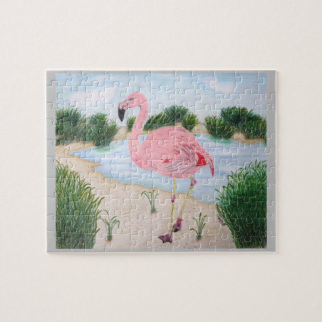 Flamingo na Quebra-cabeça Marsh (Horizontal)