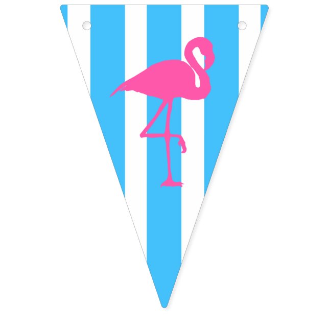 Flamingo nas bandeiras de faixa azul caribe (Primeira Bandeira)