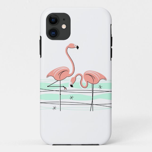 Flamingo Ocean Pair capas de iphone (Verso)