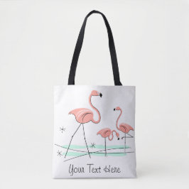 Flamingo Ocean Trio 2 Texto por todo o bolsa