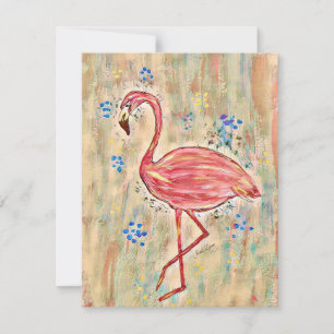 Flamingo Painting Greeting Card Personalize-o