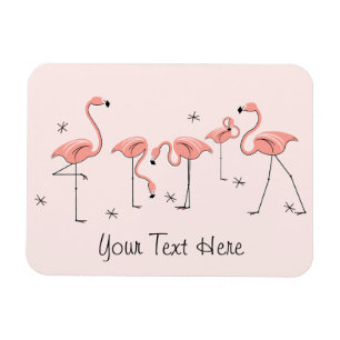 Flamingo Pink Group Texto íman flexível