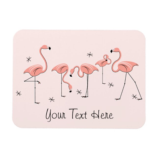 Flamingo Pink Group Texto íman flexível (Horizontal)