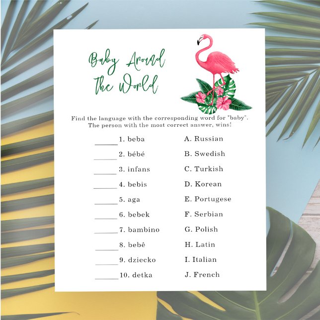 Flamingo rosa - Bebê ao redor do mundo jogo (Criador carregado)