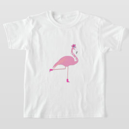 Flamingo Rosa - Camisa Básica Para Meninas