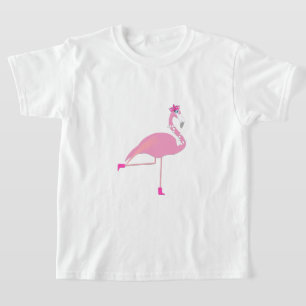 Flamingo Rosa - Camisa Básica Para Meninas