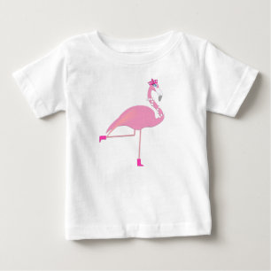 Flamingo Rosa - Camiseta Baby Fine Jersey 