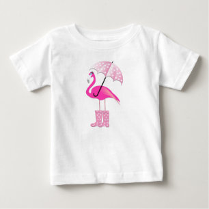 Flamingo Rosa - Camiseta Baby Fine Jersey 