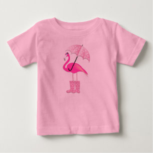 Flamingo Rosa - Camiseta Baby Fine Jersey 