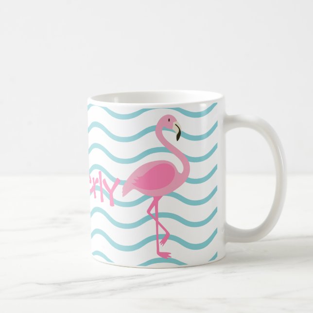Flamingo, rosa, caneca personalizada (Direita)