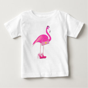 Flamingo rosa - de camiseta do Baby Fine Jersey