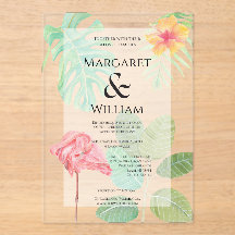 Flamingo Rosa, Folhas Tropicais e Casamento Floral