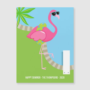 Flamingo Rosa Legal Verão Saudação