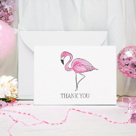 Flamingo Rosa Obrigado Cartões De Nota