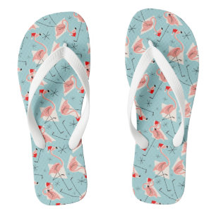 Flamingo Santas Blue Multi chinelos