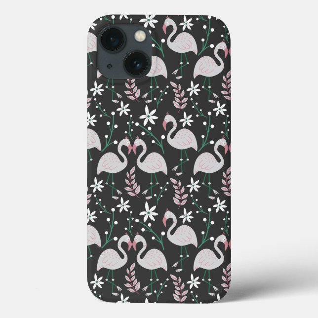 Flamingo sem soldadura, branco sobre fundo escuro (Verso)