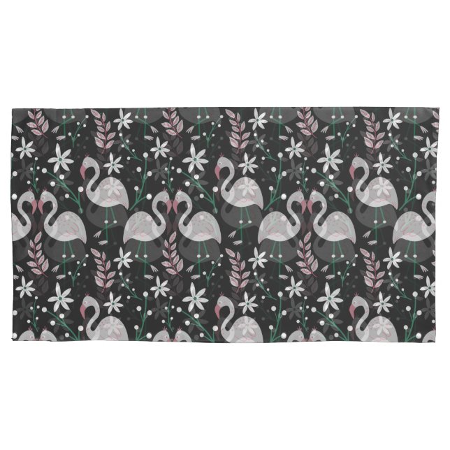Flamingo sem soldadura, branco sobre fundo escuro (Frente-Esquerda)