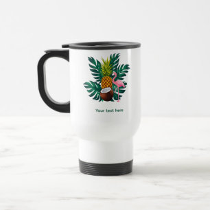 Flamingo Tropical - Caneca de Viagem Personalizada