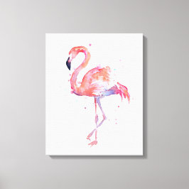 Flamingo Watercolor Pininting Canvas