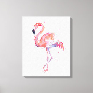Flamingo Watercolor Pininting Canvas
