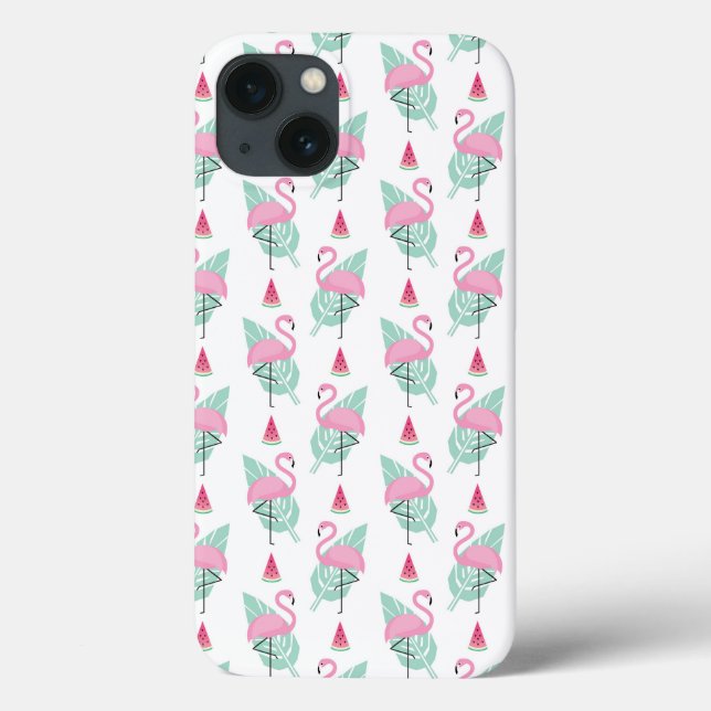 Flamingo & Watermelon Pastel Pattern (Verso)
