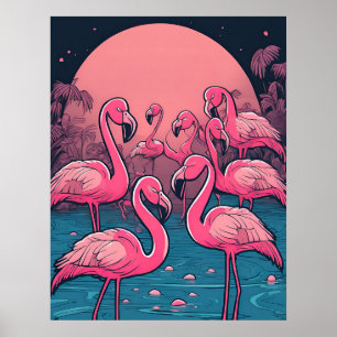 Flamingoes Impressão