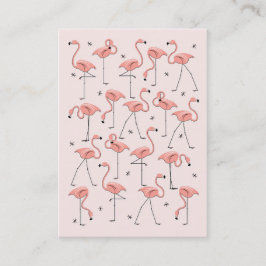 Flamingos - cartão de visita cor-de-rosa