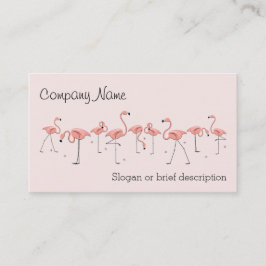 Flamingos - cartão de visita de linha rosa