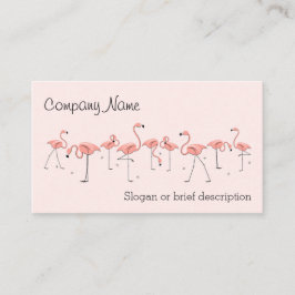 Flamingos - cartão de visita de linha rosa