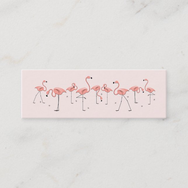 Flamingos Cor-de-rosa cartão de visita com texto f (Frente)