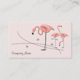 Flamingos cor-de-rosa Trio 3 cartão de visita