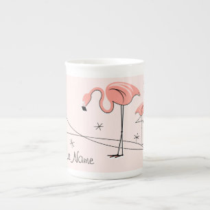 Flamingos cor-de-rosa Trio 3 Nome da caneca