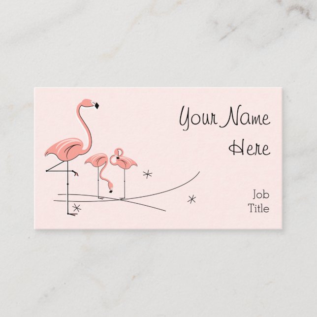 Flamingos cor-de-rosa Trio 4 cartão de visita (Frente)