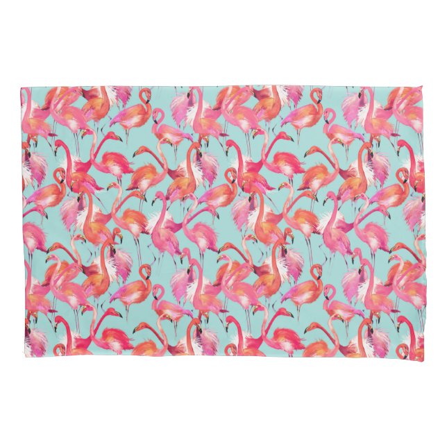 Flamingos da aguarela recolhidos (Frente-Esquerda)