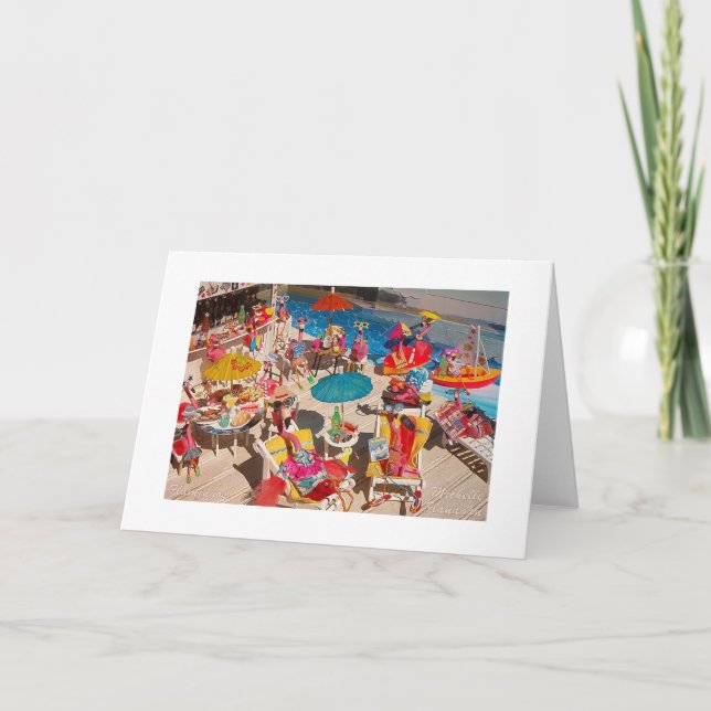 "Flamingos!" para o cartão de nota! (Frente)