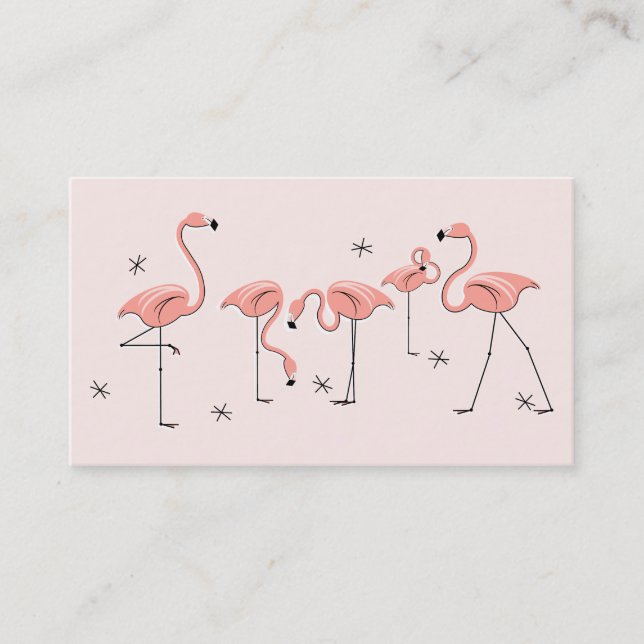 Flamingos Pink Group cartão de visita (Frente)