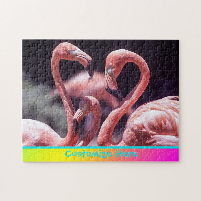 Flamingos - Quebra-cabeça personalizado (Horizontal)