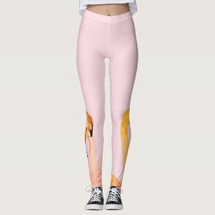 Flamingos Rosa Adoram Leggings Personalizadas