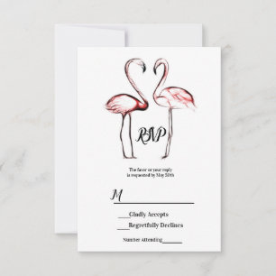 Flamingos Rosa Bege Mármore Preto RSVP