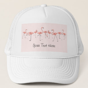 Flamingos Rosa grupo 'Texto' boné de camionista