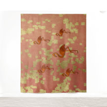 Flamingos Rosa Russos Tapeçaria