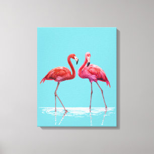 Flamingos Stretch Canvas Print