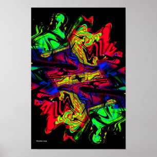 Flashback Modern Abstrato Art Poster