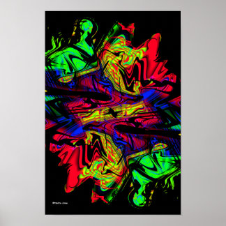Flashback Modern Abstrato Art Poster