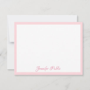 Flat Modelo branco de borda rosa de script de cali