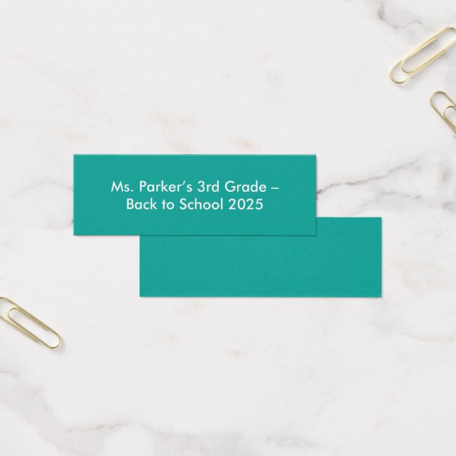 Flat Teal Background – Back-to-School Texture (Escritótio)